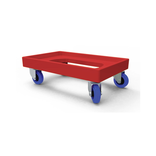 150kg Rated Plastic Dolly - Red
