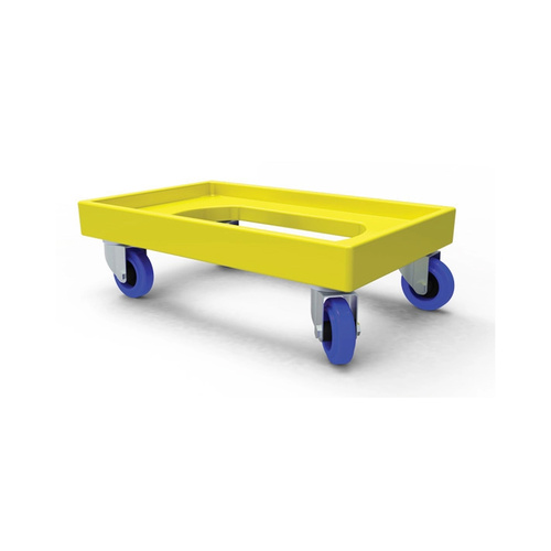 150kg Rated Plastic Dolly - Yellow