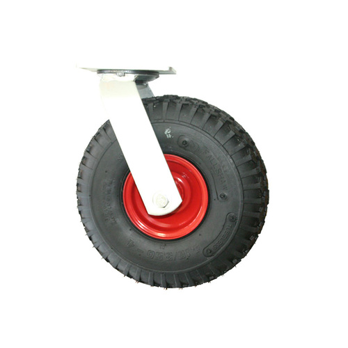 120kg Rated Y Series Steel Centred Pneumatic Castors - 250mm - Swivel Plate